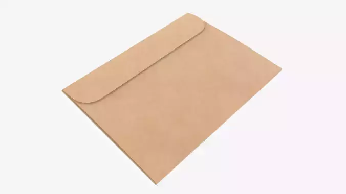 Gift paper envelope mockup 3D model