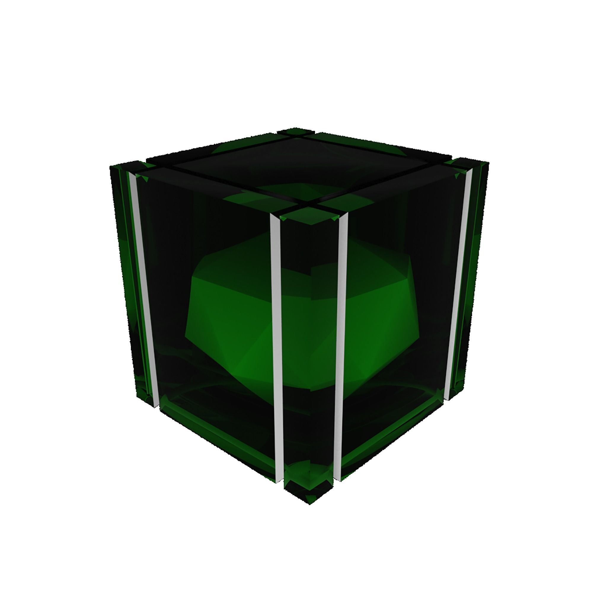 Design Cube Low-poly 3D model_4
