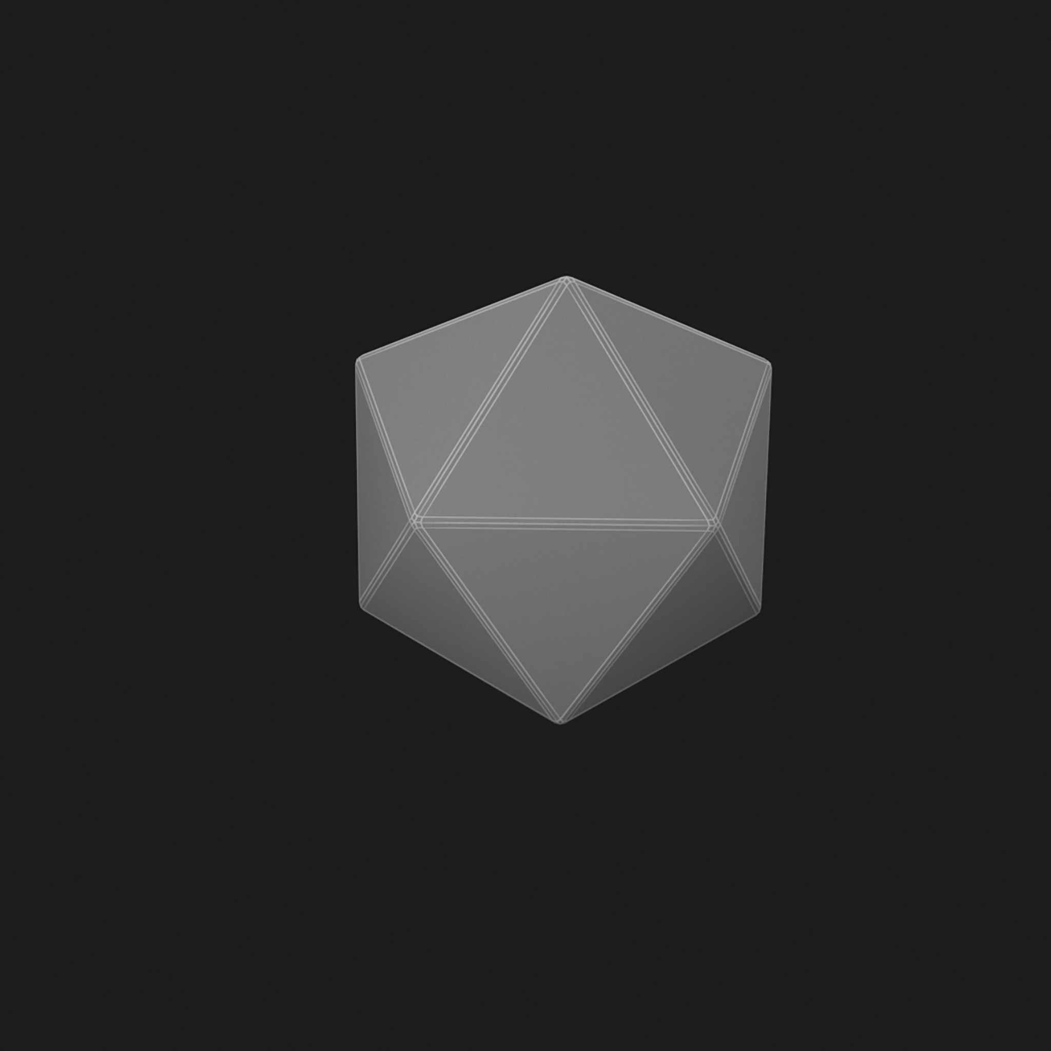 Design Cube Low-poly 3D model_6