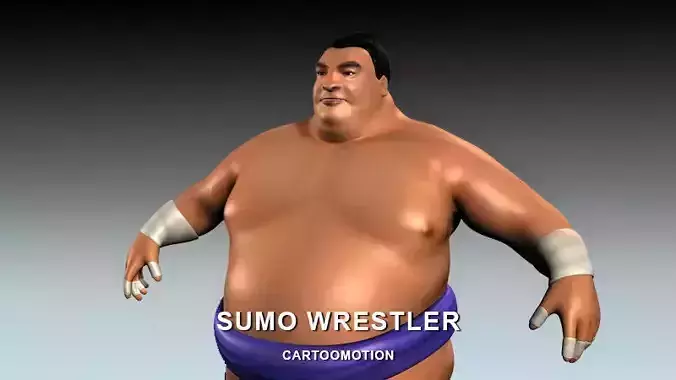 SUMO WRESTLER Low-poly 3D model