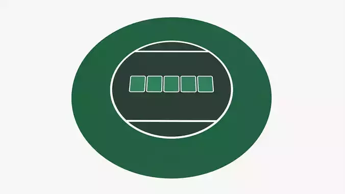 Playing cards table mat round