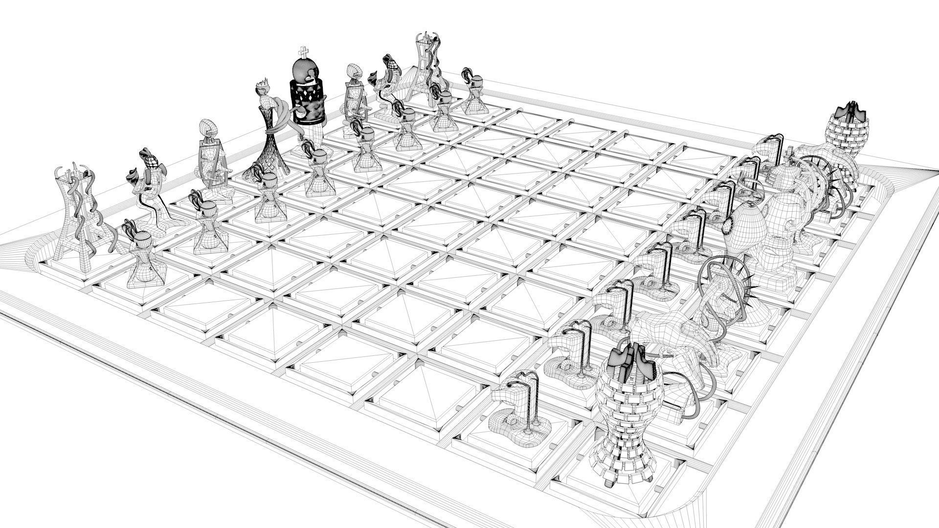 Chess Game 3D model_20
