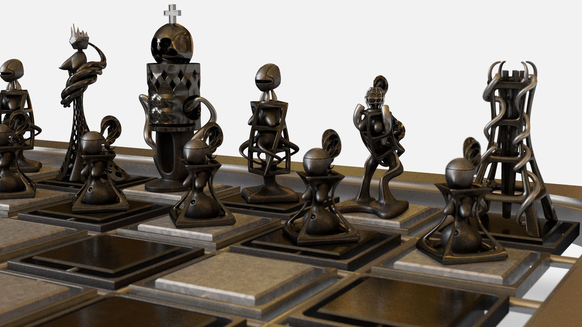 Chess Game 3D model_2