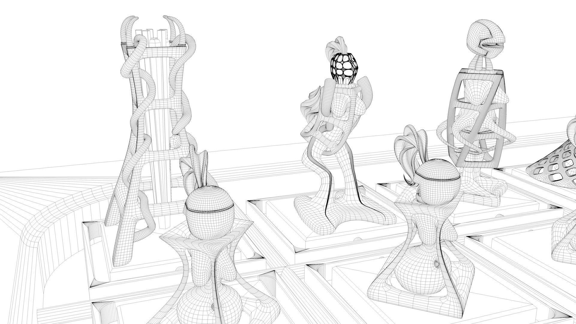 Chess Game 3D model_19