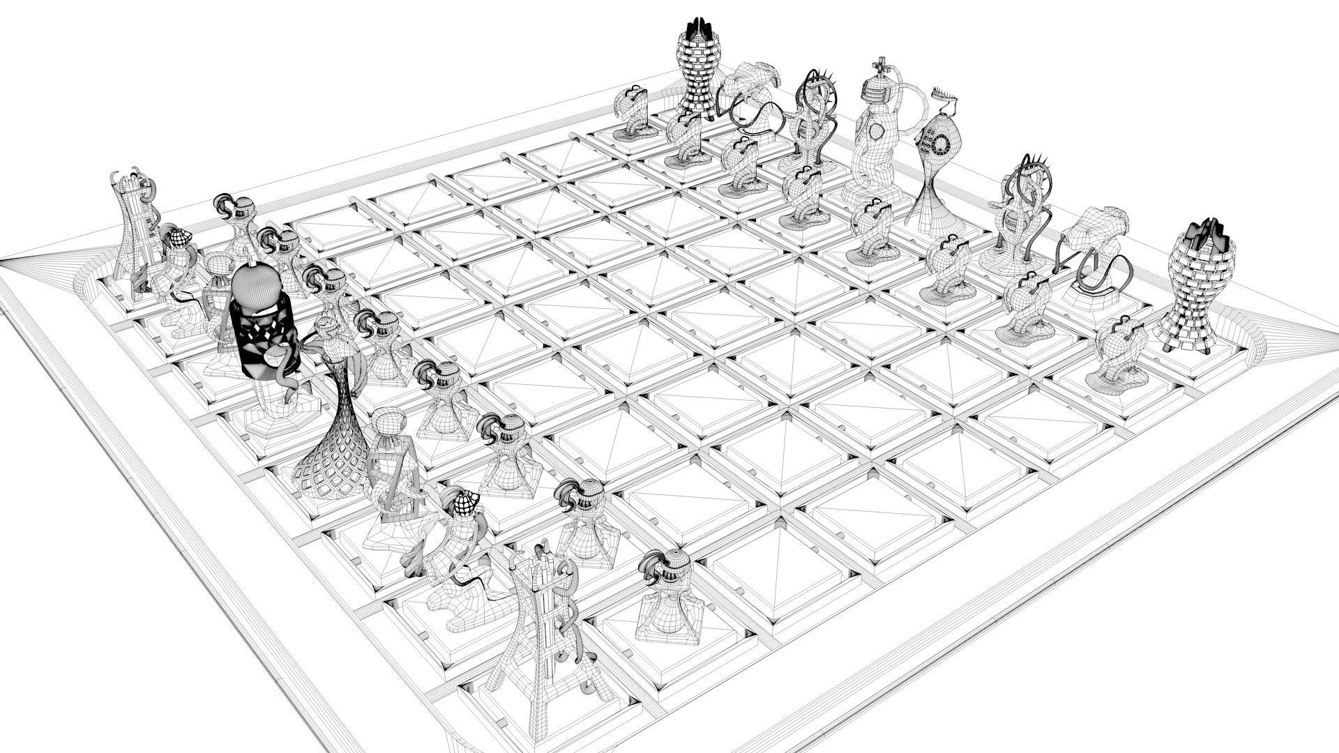 Chess Game 3D model_21