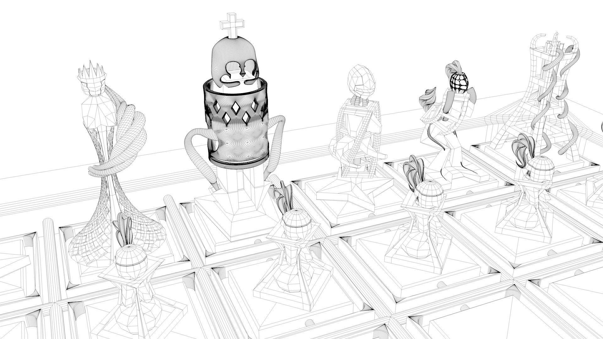 Chess Game 3D model_16