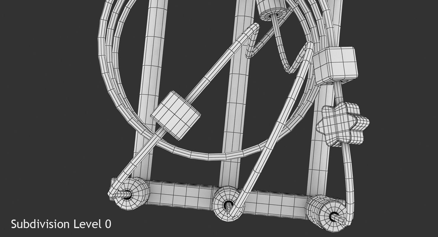 Wire Maze Low-poly 3D model_13
