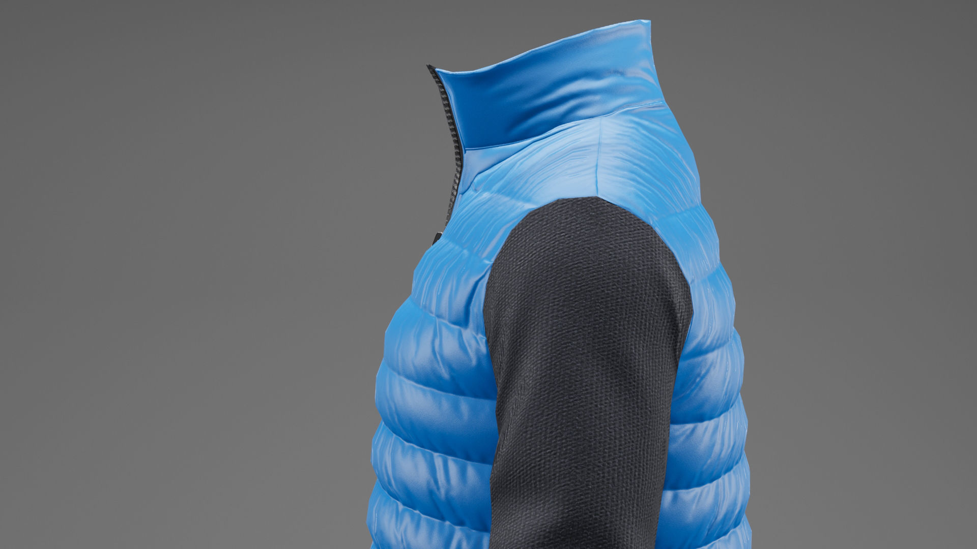 Winter jacket blue Low-poly 3D model_20