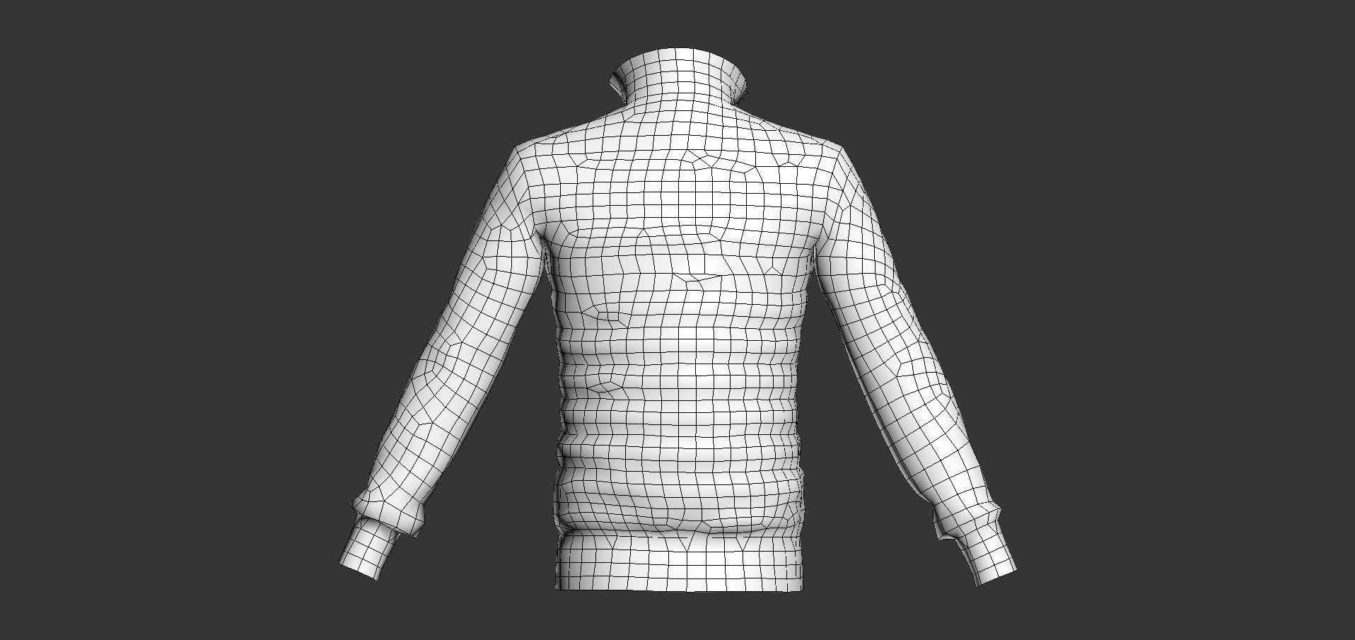 Winter jacket blue Low-poly 3D model_31