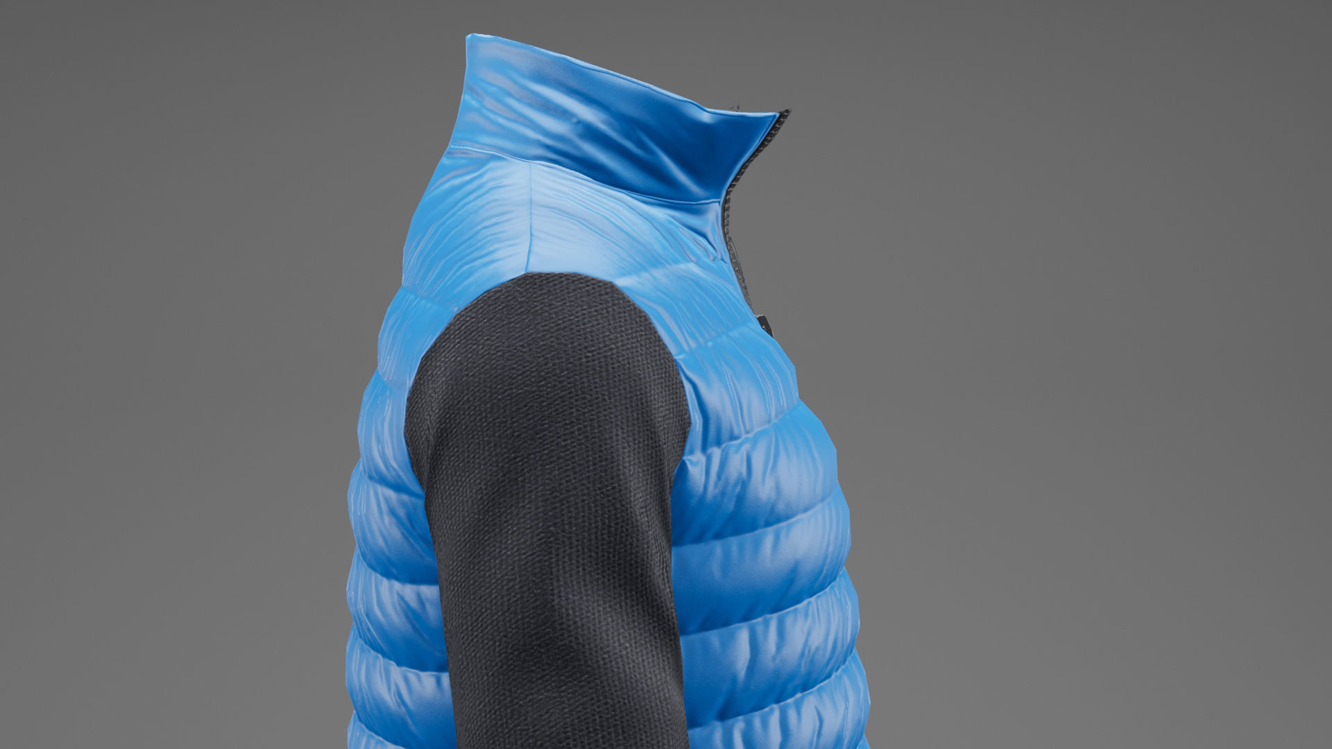 Winter jacket blue Low-poly 3D model_24