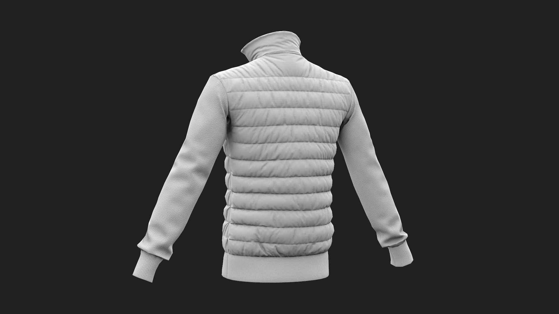 Winter jacket blue Low-poly 3D model_35