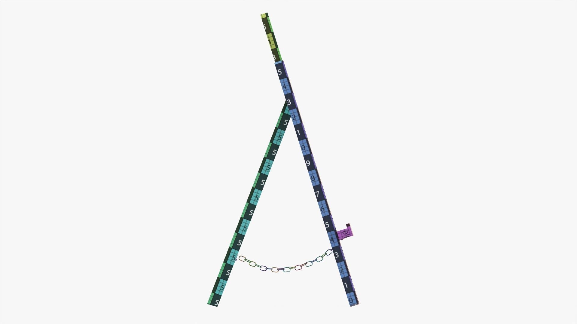 Easel wooden 3D model_15