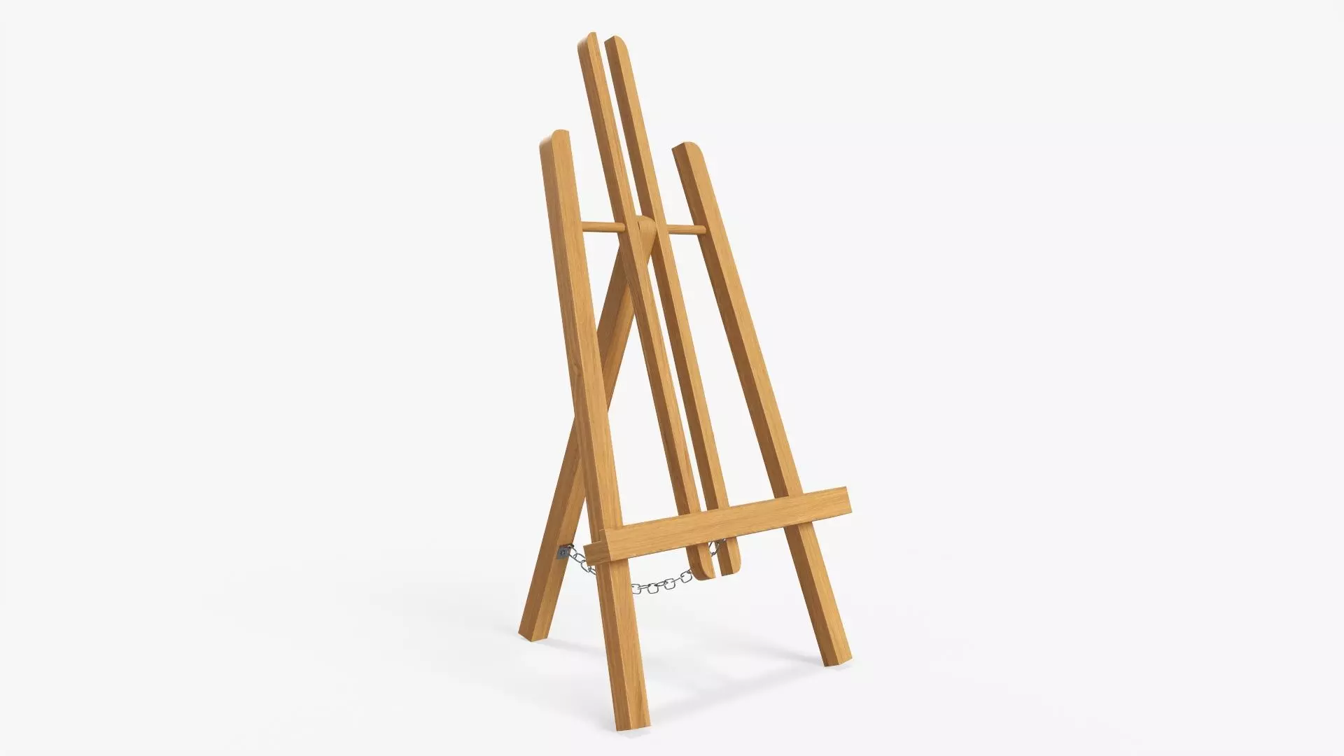 Easel wooden 3D model_0