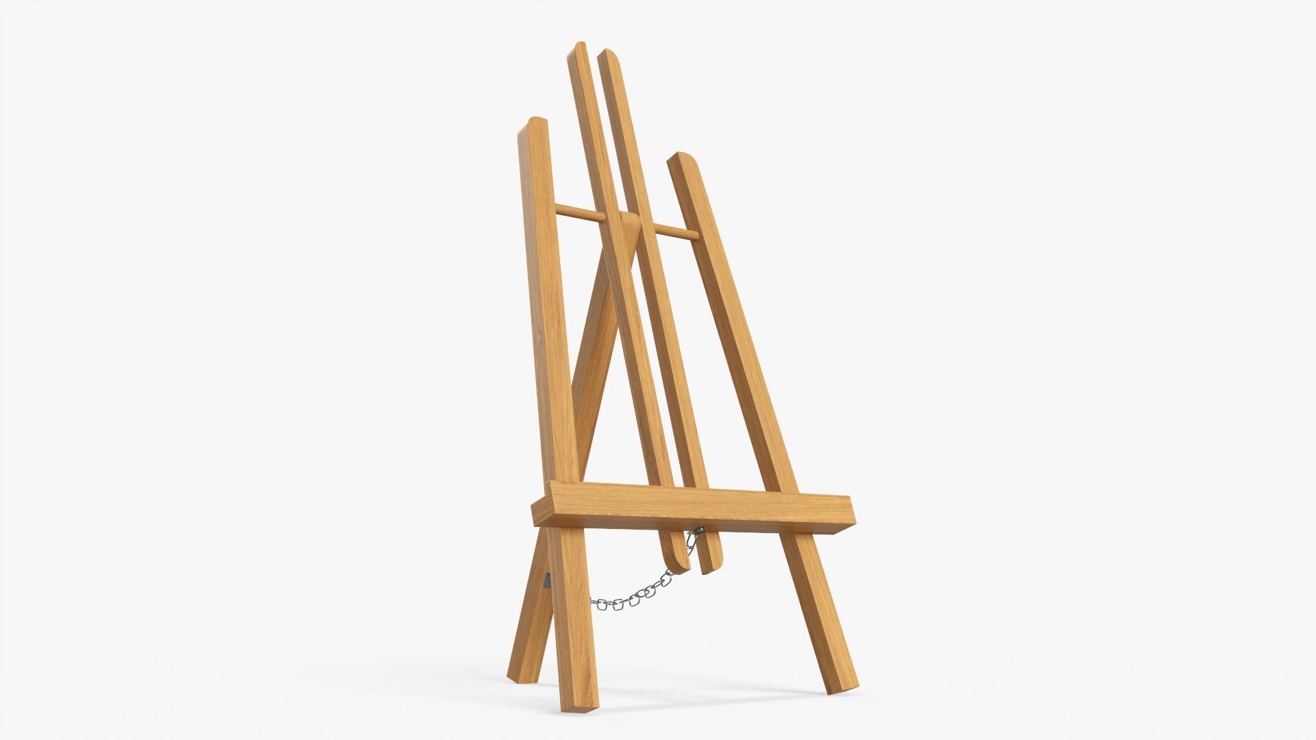 Easel wooden 3D model_2