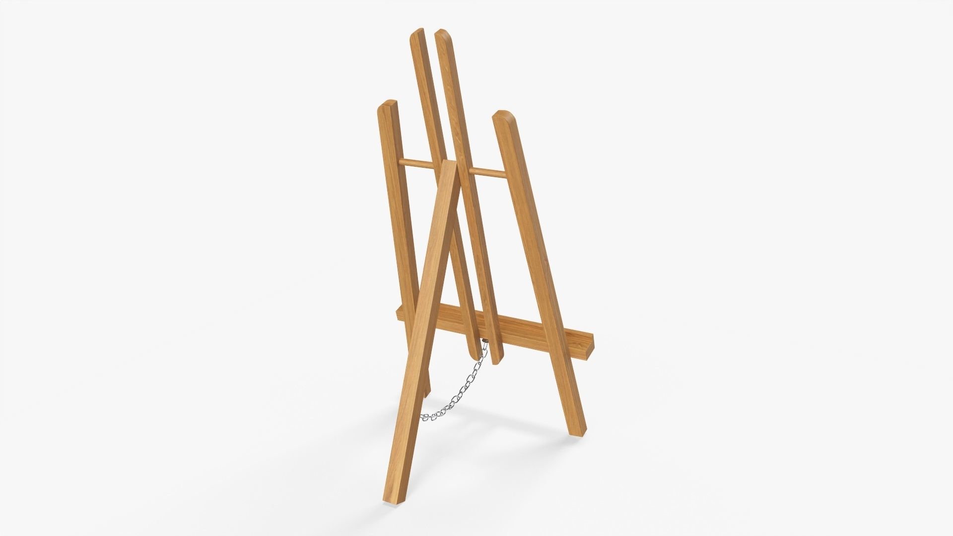 Easel wooden 3D model_1