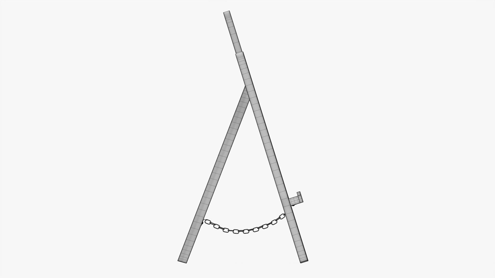 Easel wooden 3D model_14