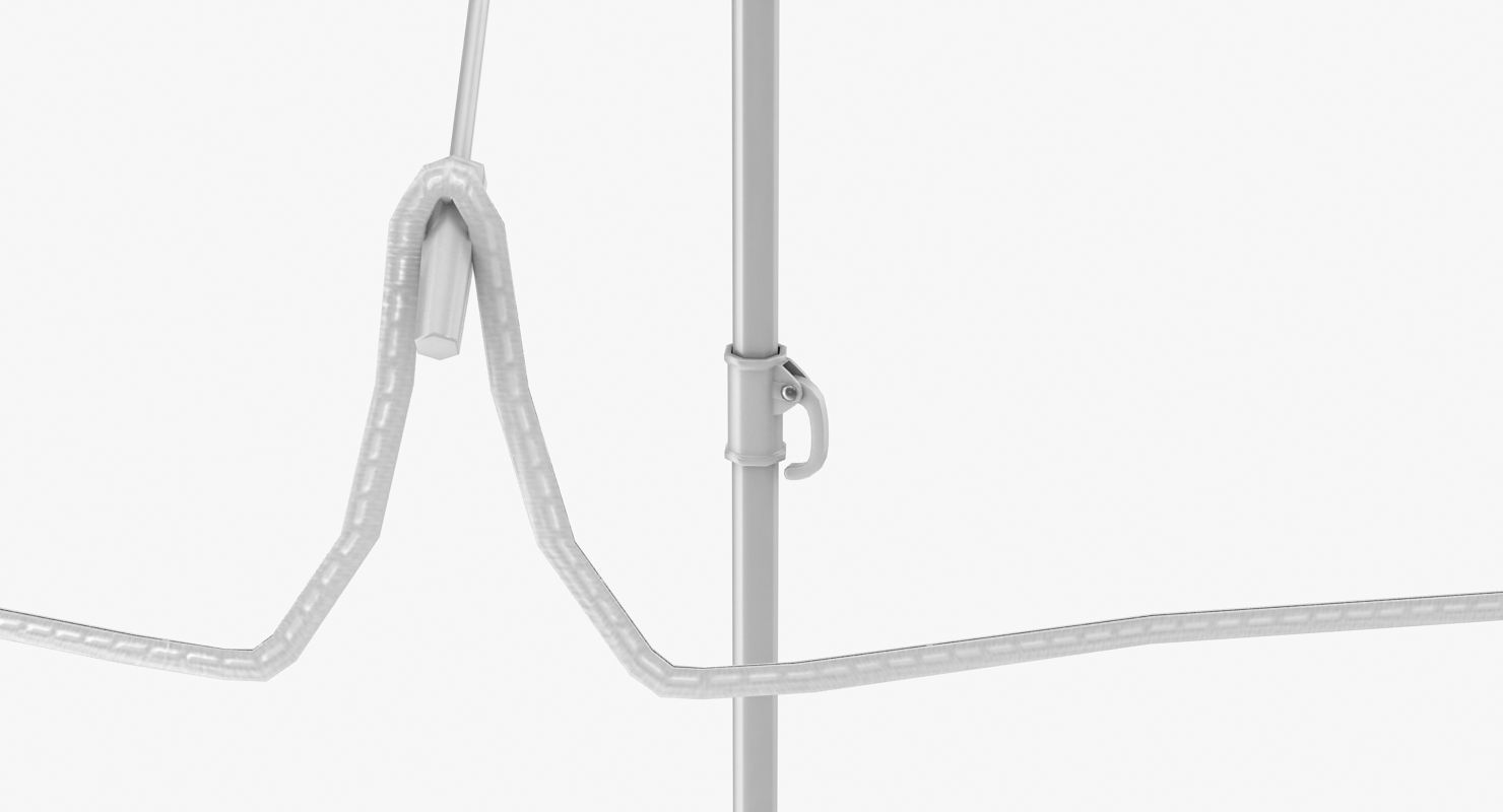 Beach Umbrella Low-poly 3D model_9