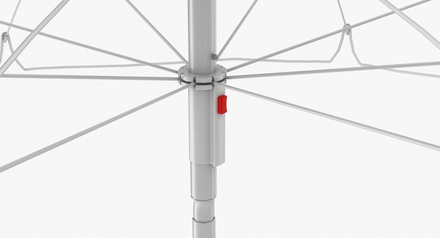 Beach Umbrella Low-poly 3D model_10