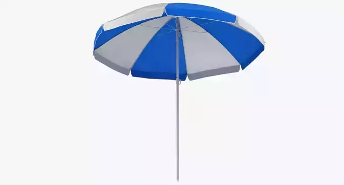 Beach Umbrella Low-poly 3D model
