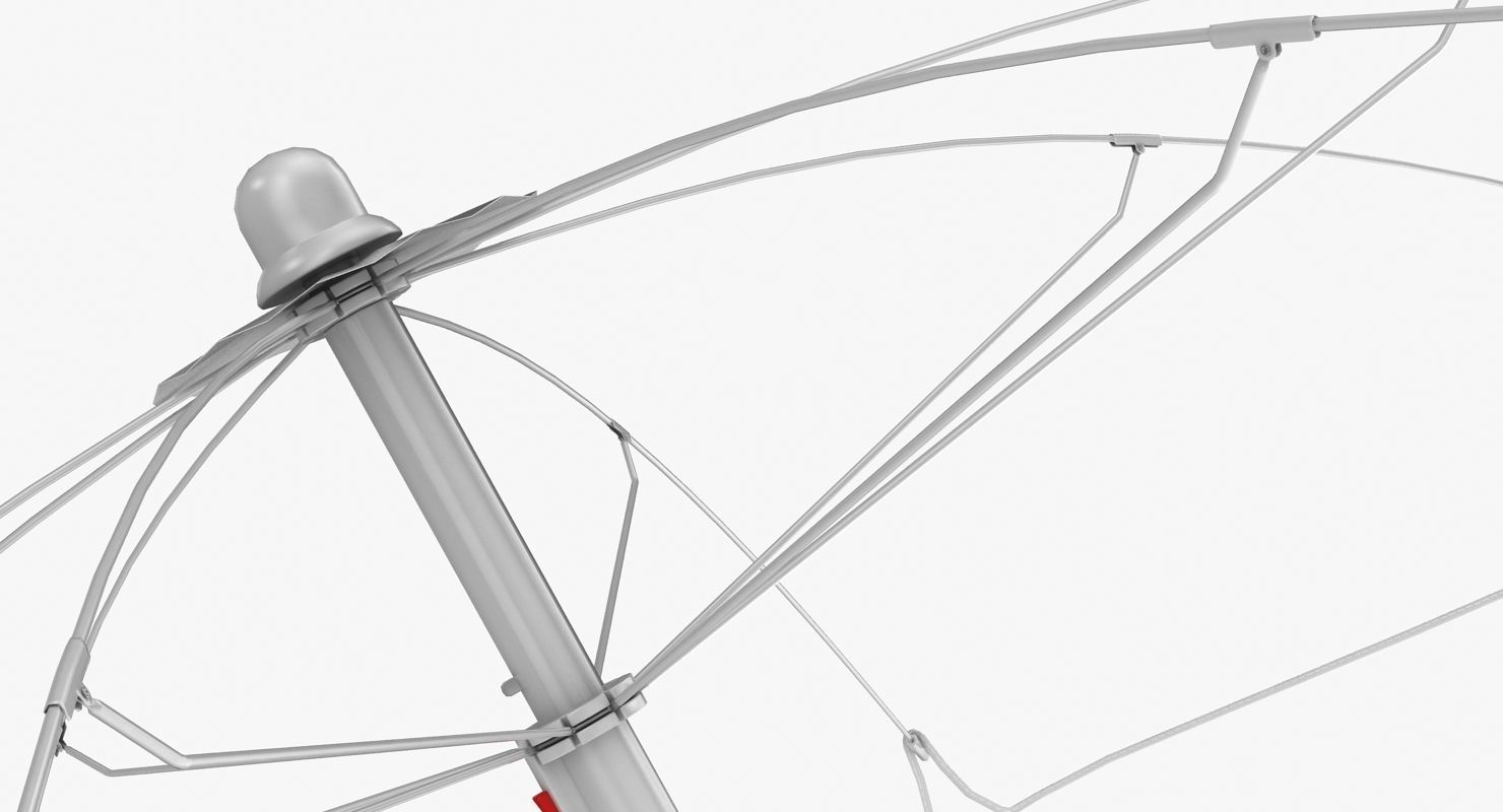 Beach Umbrella Low-poly 3D model_12