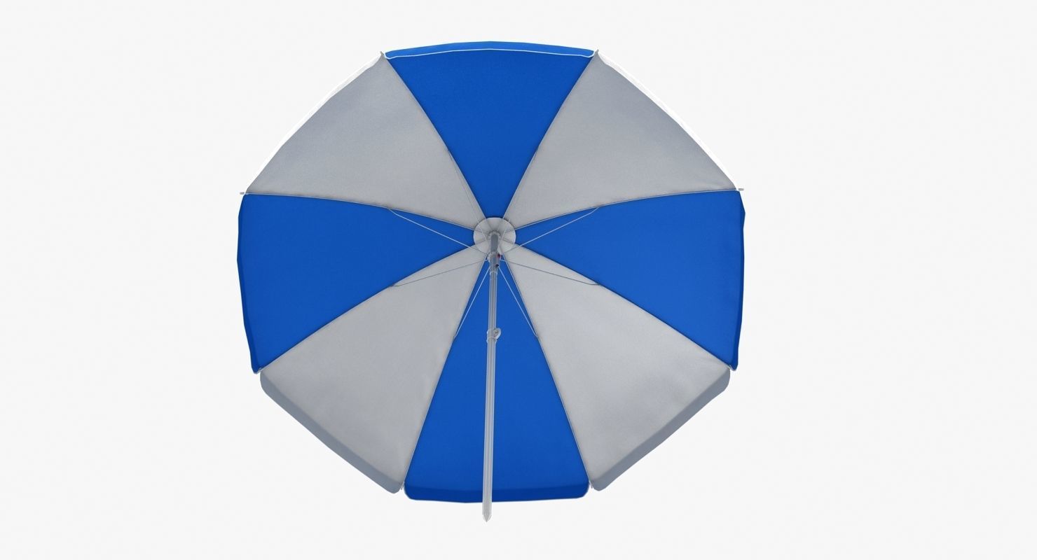 Beach Umbrella Low-poly 3D model_5