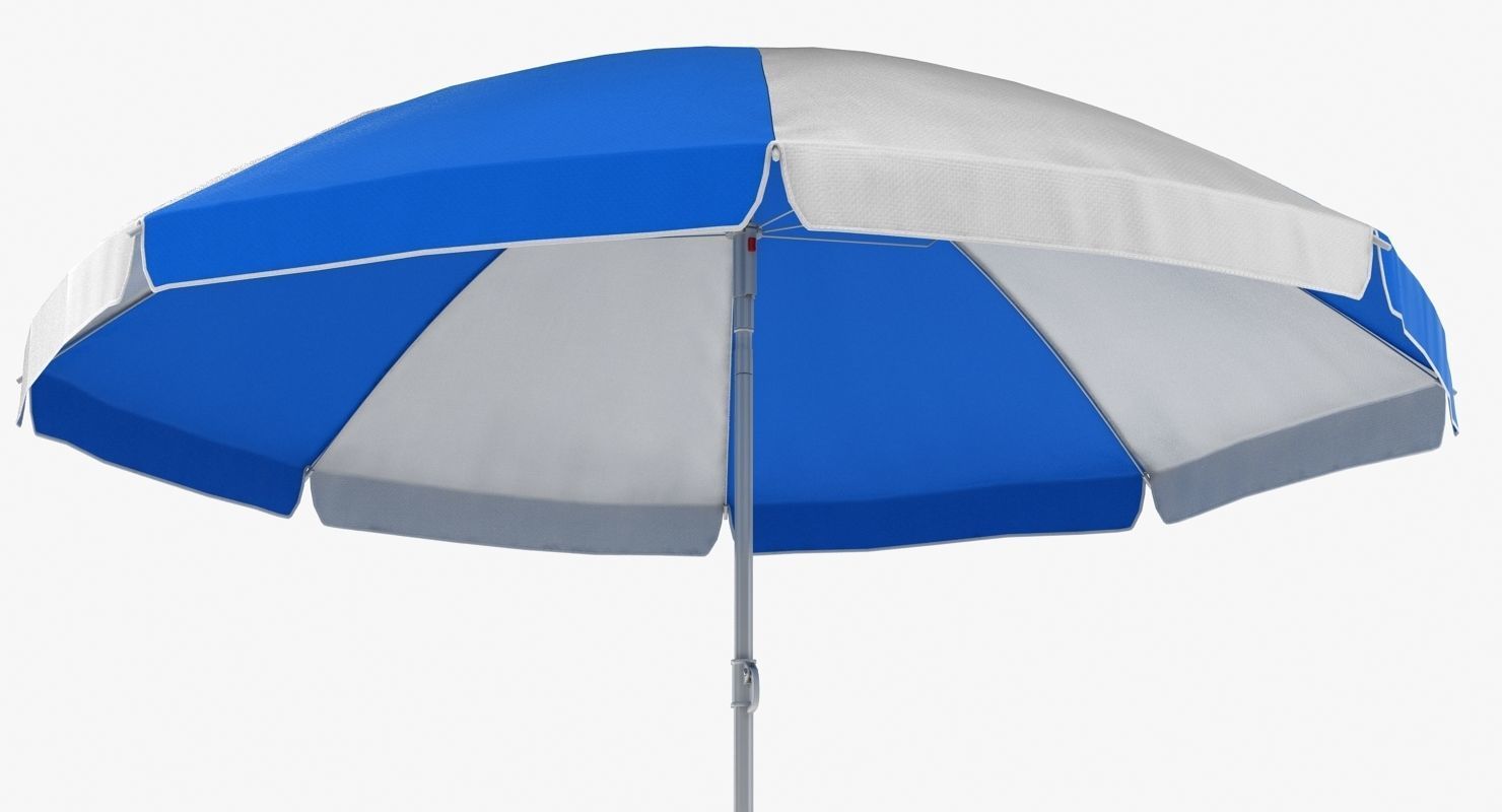 Beach Umbrella Low-poly 3D model_7