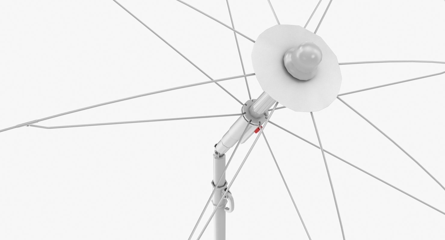 Beach Umbrella Low-poly 3D model_11