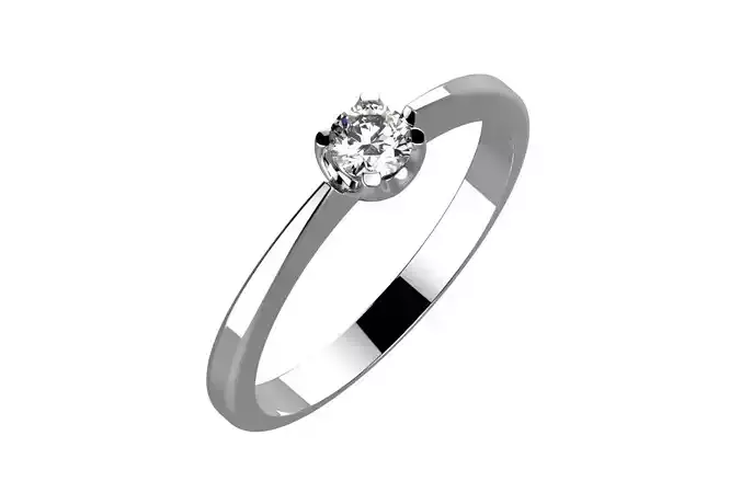 ZP008 solitaire diamond ring gold