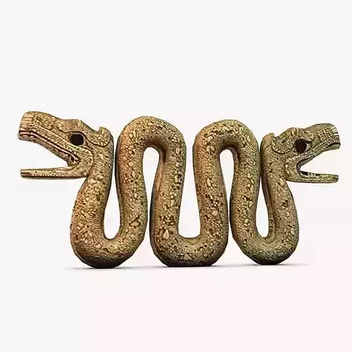 Ancient stone serpent 3D print model