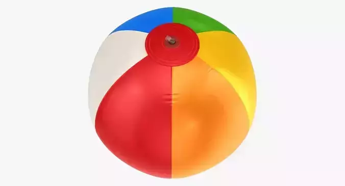 Beach Ball Low-poly 3D model
