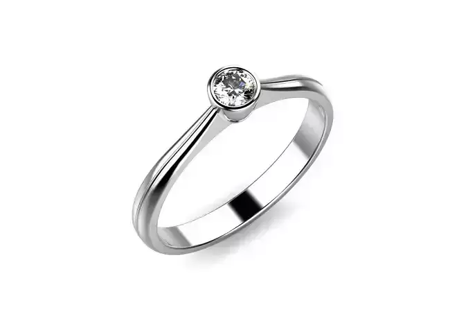 ZP011 solitaire diamond ring
