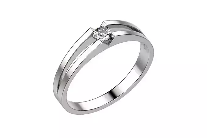 ZP012 diamond engagement ring gold