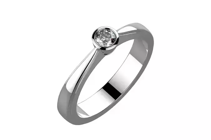 ZP014 engagement ring with diamond