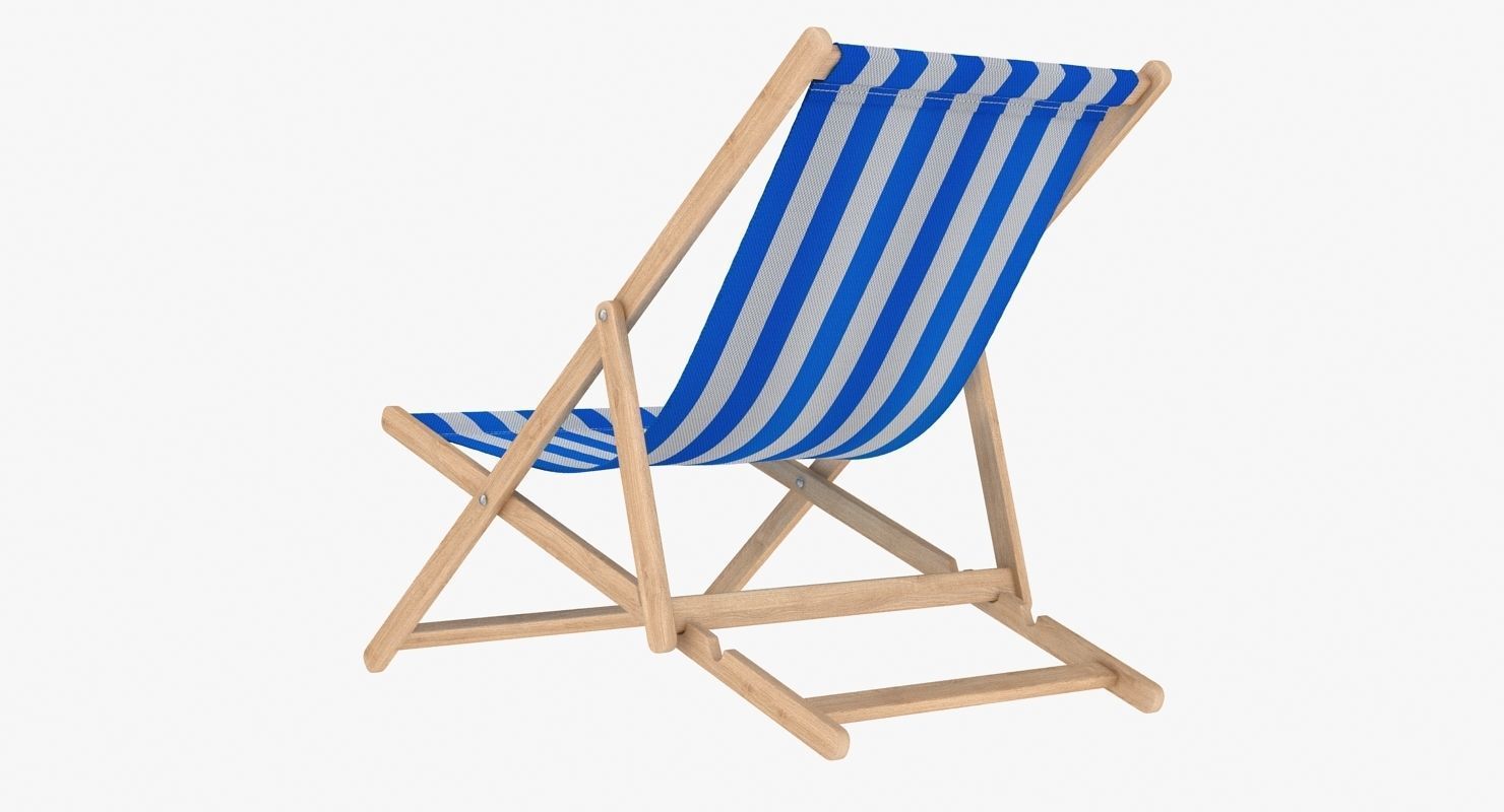 Beach Chair Low-poly 3D model_4