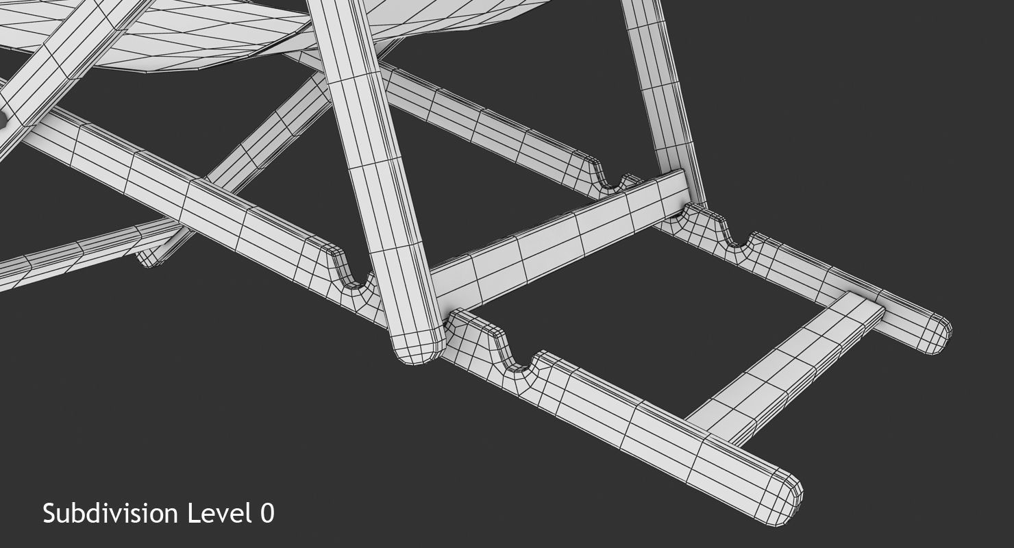 Beach Chair Low-poly 3D model_11
