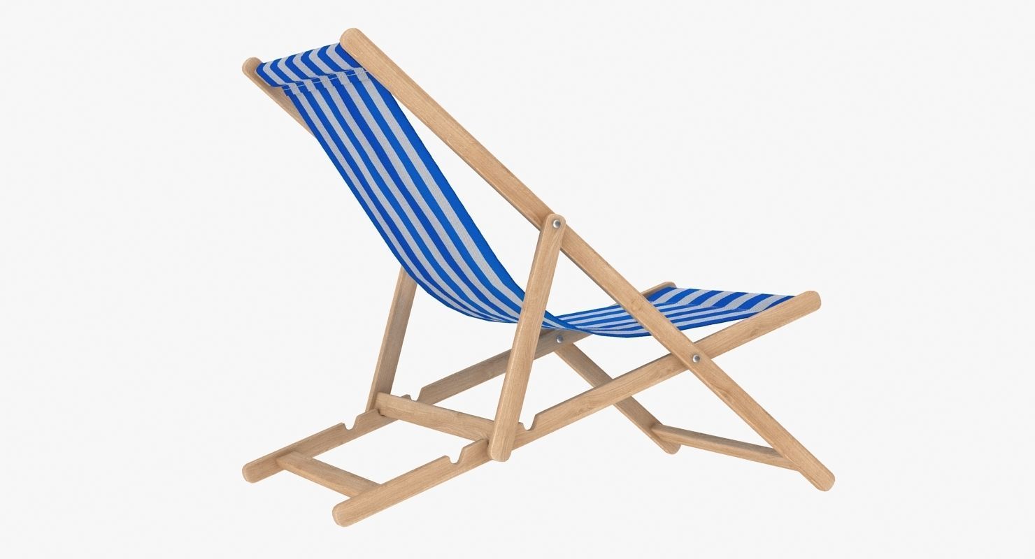 Beach Chair Low-poly 3D model_5