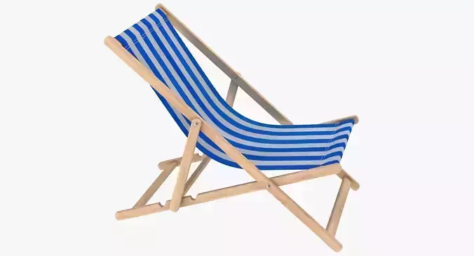Beach Chair Low-poly 3D model