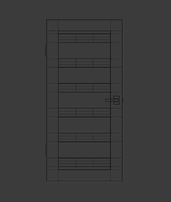 Modern Door Free 3D model_2