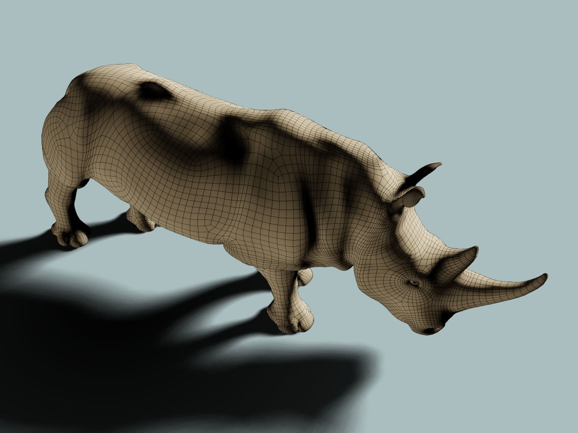 White Rhinoceros 3D model_14