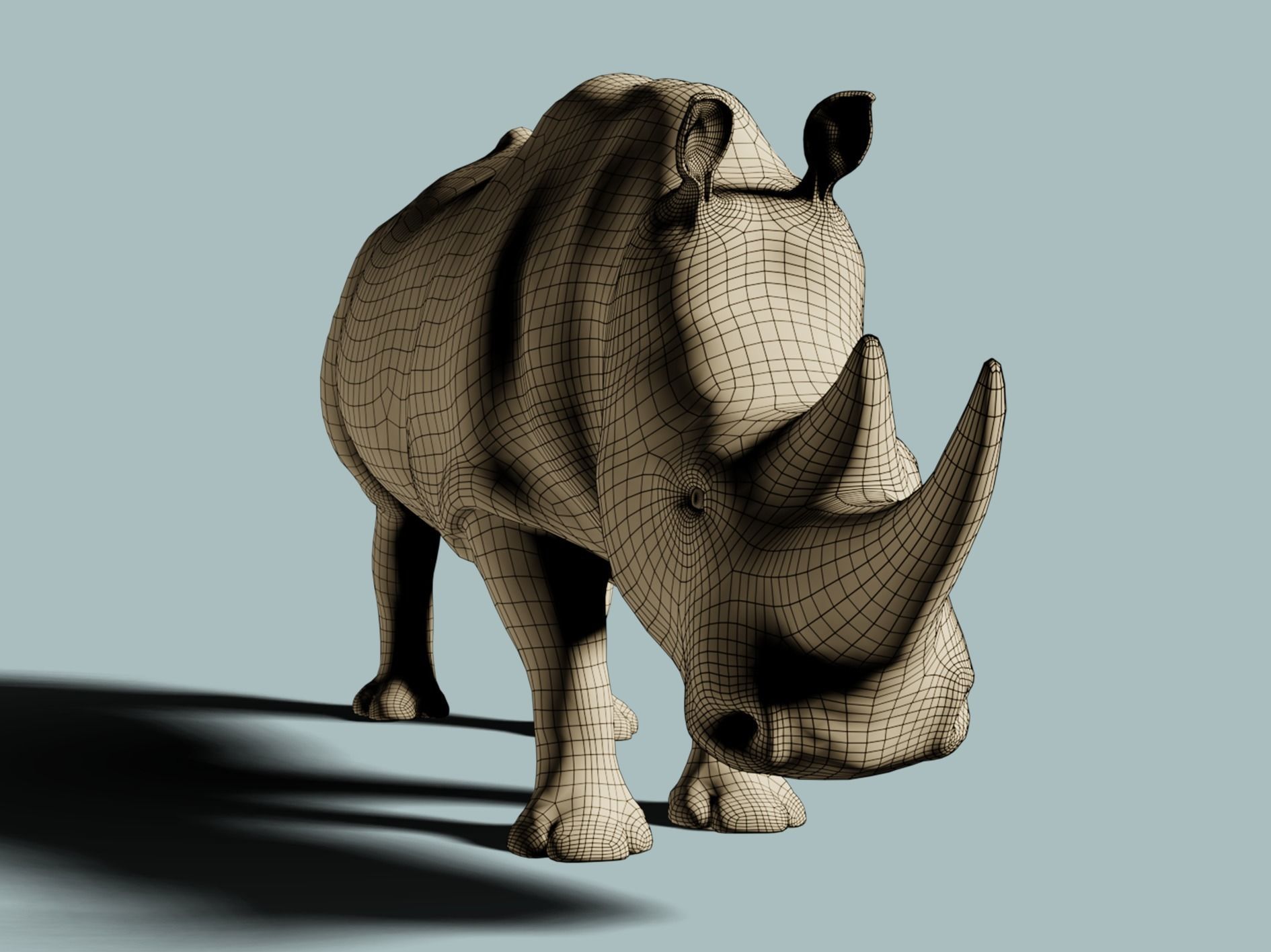 White Rhinoceros 3D model_16
