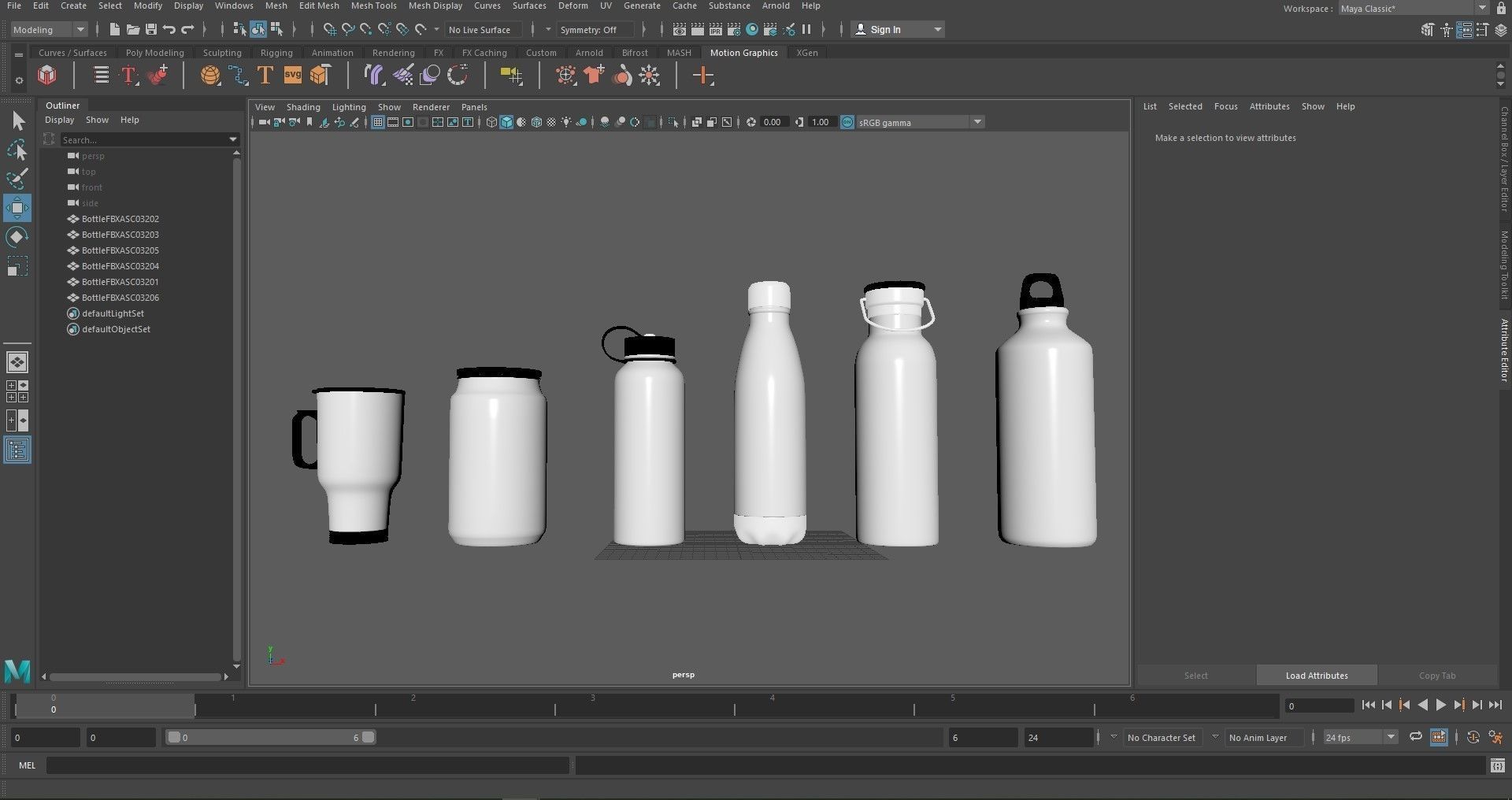 The Set Metallic Bottle Low-poly 3D model_15