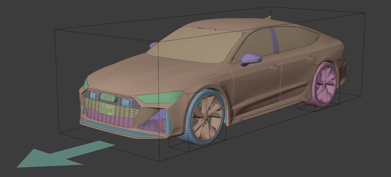Audi RS7 C8 Rigged 3D model_9
