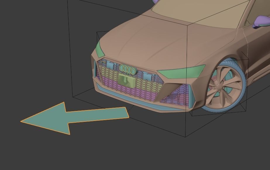 Audi RS7 C8 Rigged 3D model_11