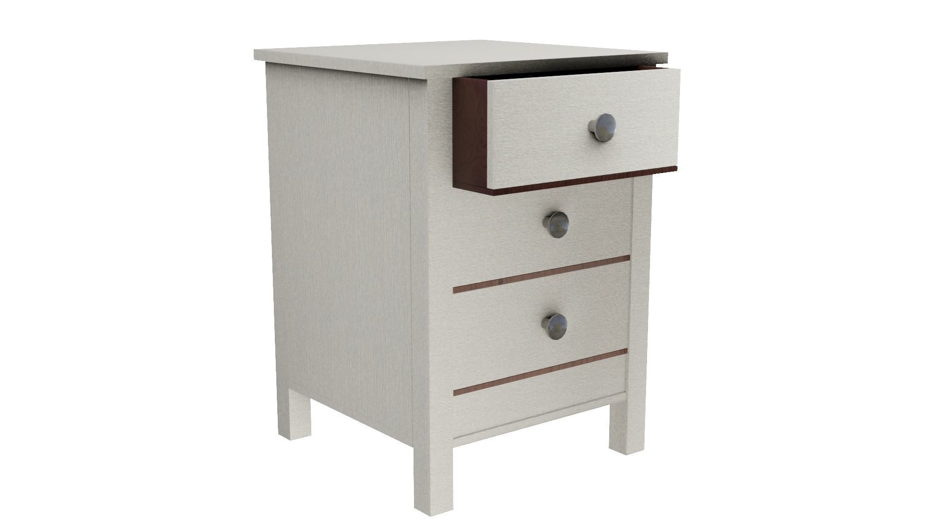 Bedside Cabinet 3D Model Low-poly 3D model_2