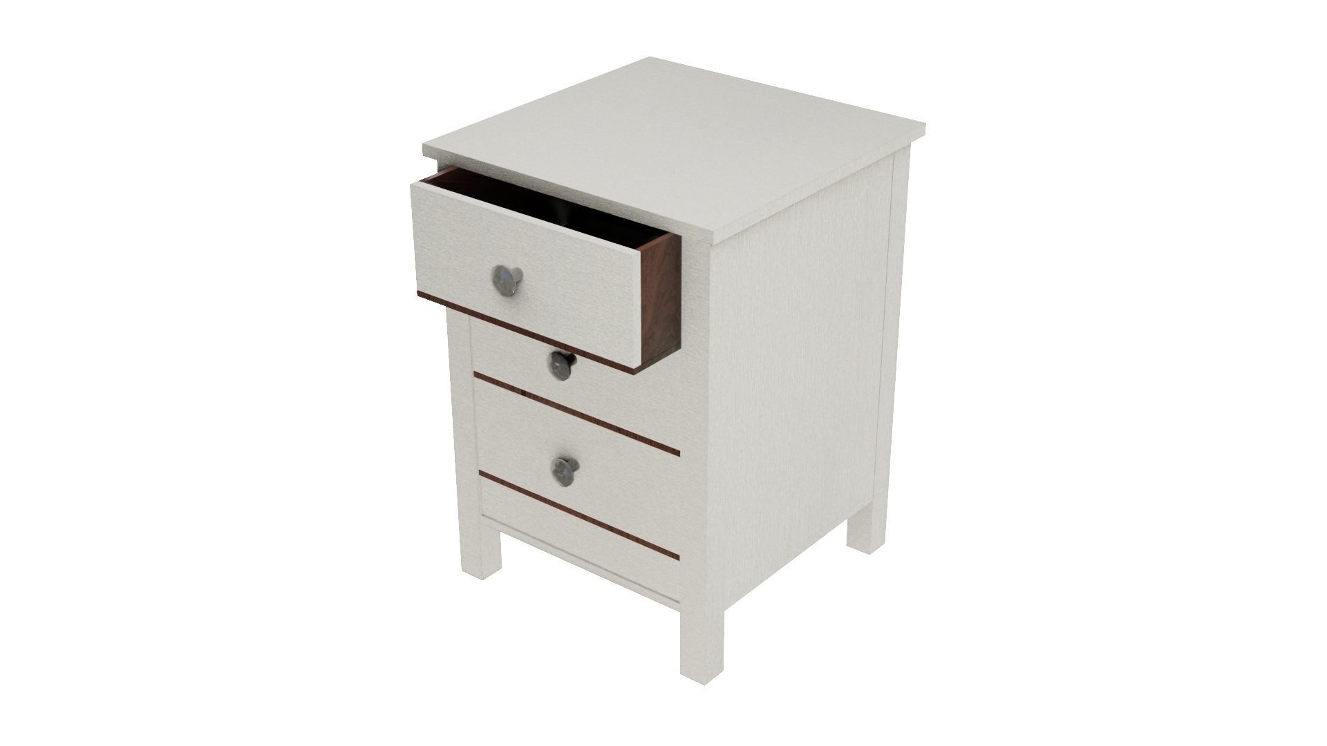 Bedside Cabinet 3D Model Low-poly 3D model_8