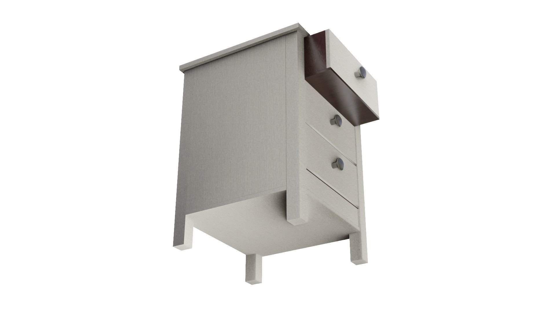 Bedside Cabinet 3D Model Low-poly 3D model_17