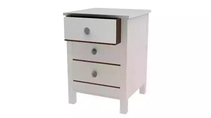 Bedside Cabinet 3D Model Low-poly 3D model