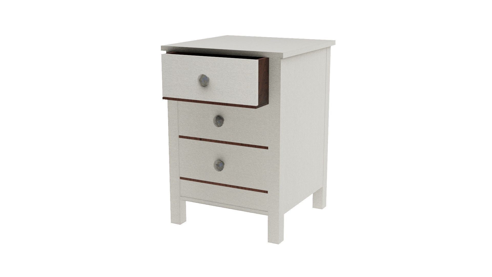 Bedside Cabinet 3D Model Low-poly 3D model_3