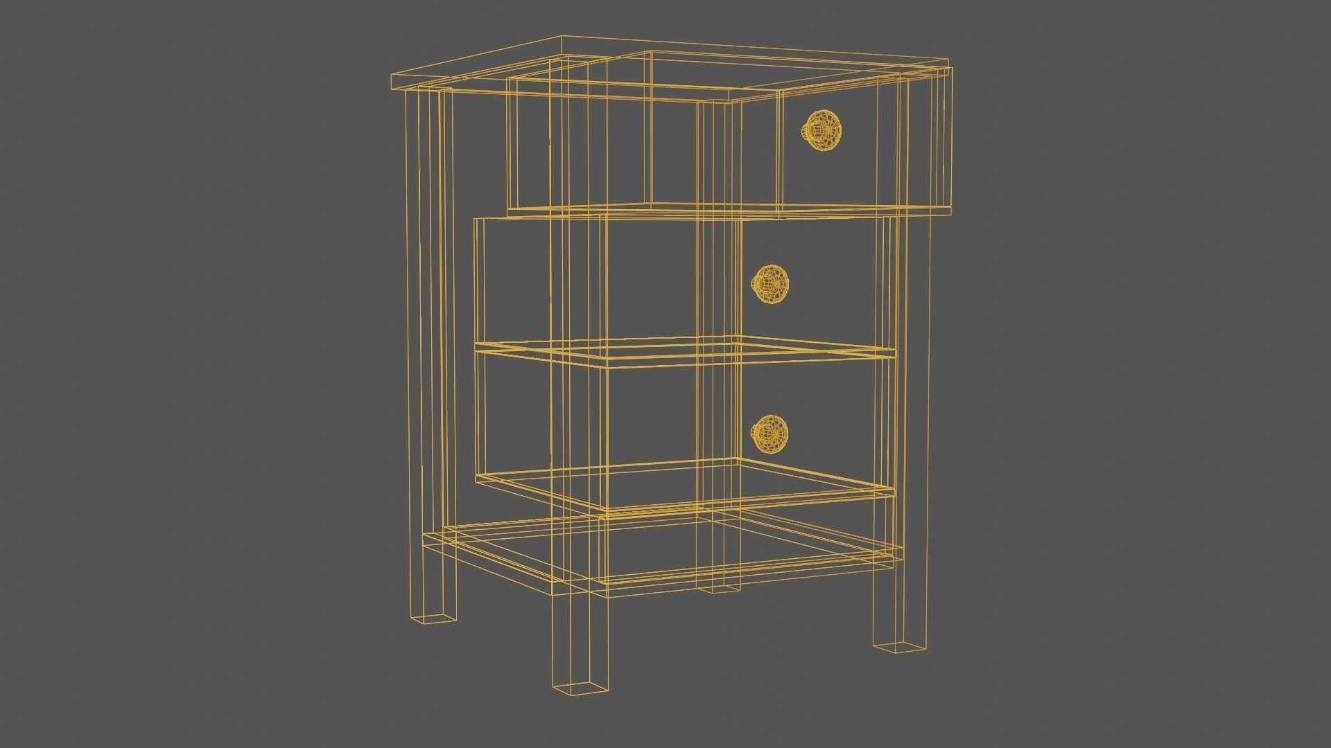Bedside Cabinet 3D Model Low-poly 3D model_14