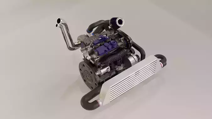 4 Cylinder Car Engine